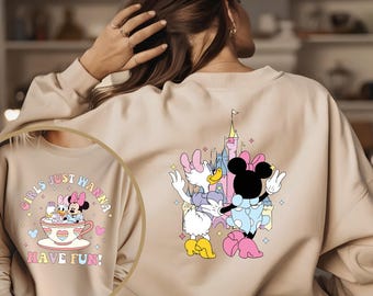 Girls just Wanna Have Fun Sweatshirt, Bestfriend Sweaters, Minnie And Daisy Sweatshirt,  Disney Girls Trip, Disney Besties Sweatshirt