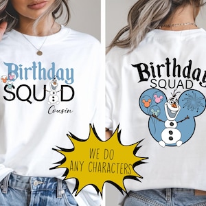 Disney Birthday Squad Shirt, All Character Tee, Disneyland Birthday Outfit, Magic Kingdom Shirt, Birthday Girl Boy Sweatshirt, Disney Trip
