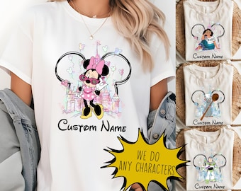 Disney Castle All Characters Shirt, Personalized Disney Mickey Shirt, Disney Castle Shirt, Custom Disney Trip Tee, Disney Squad Shirt