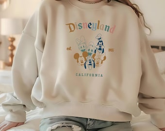 Mickey and Friends Sweatshirt, Disneyland Sweaters, Disneyland California Sweatshirt, Disneyland Trip Hoodie, Disneyland Vacation Hoodie