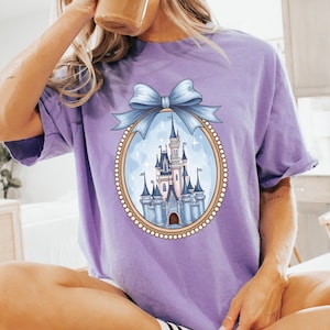 Comfort Colors® Disney Castle Coquette Shirt, Magic Kingdom Shirt, Watercolor Magic Kingdom, Princess Castle Tee, Disney Kids