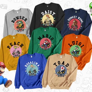Mario Cart Sweatshirt, Super Mario Gaming Kart Sweatshirt, Super Mario Sweatshirt, Mario & Friends Party Sweatshirt, Super Mario Kart