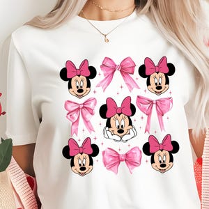 Minnie Mouse Coquette Shirt, Minnie Mouse Shirt, Disney Minnie Toddler Shirt, Cute Bow Shirt, Disney Coquette Shirt, Pink Bow Toddler Shirt