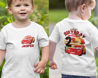 Lightning McQueen Birthday Shirt, Custom McQueen Birthday Shirt, Custom Disney Cars Kids Shirt, Disney Cars Shirt, Disney Birthday Gift
