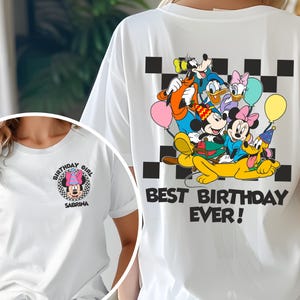 Custom Disney Mickey & Friends Birthday Shirt, Disney Birthday Boy/Girl Tee, Disney Birthday Squad Shirts, Mickey Birthday Trip Tees
