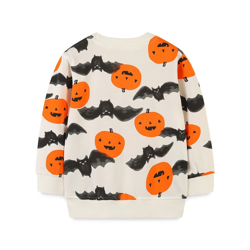 Discover Pumpkin Toddler Sweatshirt, Skeleton Bat Sweatshirt, Halloween T-Shirt, Spooky Toddler Shirt