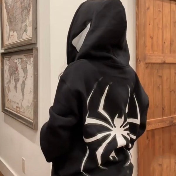 Spider Zipped Hoodie - Etsy