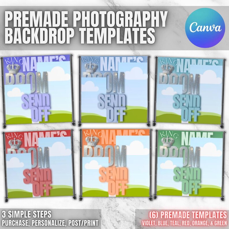 Prom King Send Off, Step and Repeat Photo Booth Backdrop: 2026 Senior ...