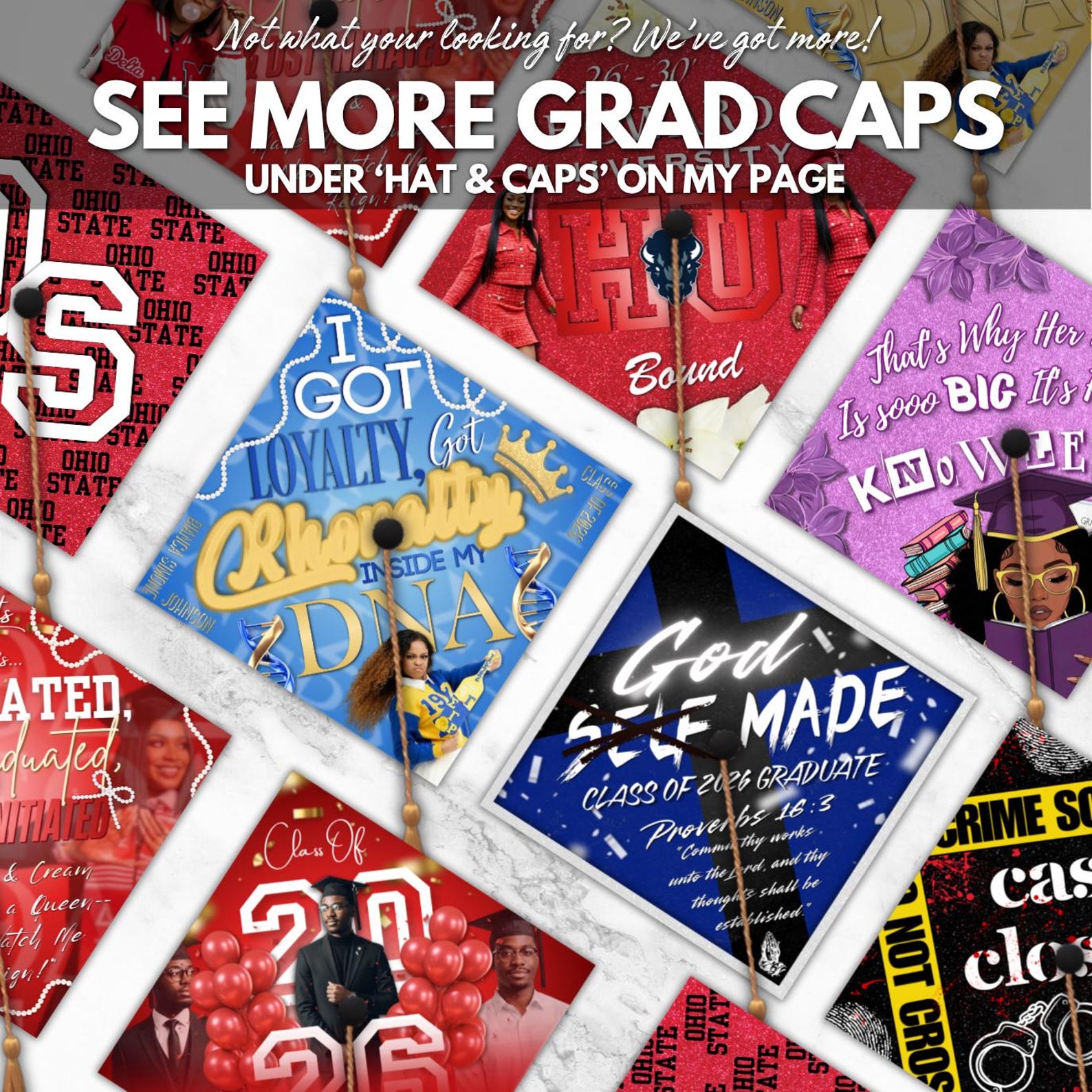 Knowledge Topper Her Hair is Knowledge, 2026 Graduation Cap Topper Template | Editable ...