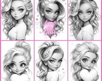 23. Graustufen-Malerei, PDF-Bilder von Love Ya Girls