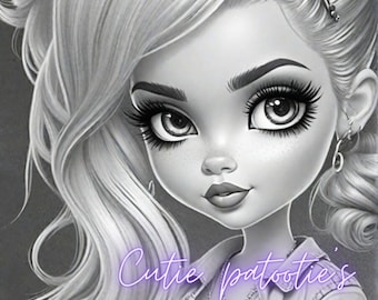 28 Grayscale, PDF Coloring, images of again, Cutie, Patootie’s vol 2