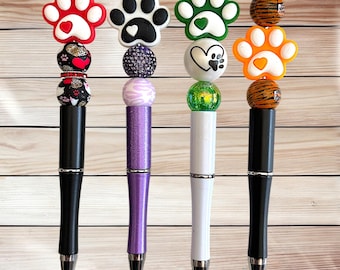 Paw Print Beaded Pens