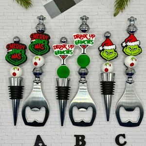 Grinch Christmas Decorations, 6 Pack Christmas Wine Bottle Stoppers, Funny  Silicone Reusable Caps Bottle Sealers, Grinch Party Decor Supplies, Xmas