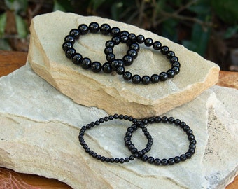 Black Tourmaline Bracelet | Protection Gemstone, Crystal Beaded