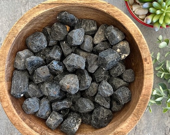 Raw Black Tourmaline Stone | Protection Gemstone, Rough Crystals