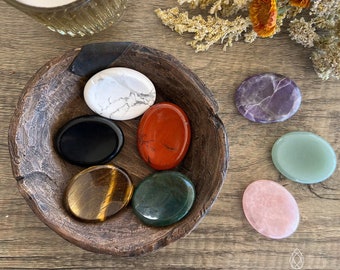 Carved Worry Stone | Thumb Gemstone for Meditation