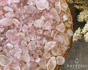 Rose Quartz Gemstone Chips | Mini Healing Crystals (5-12 mm)