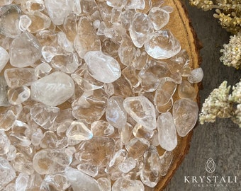 Natural Gemstone Chips Clear Quartz | 5-12 mm Chips | Bulk Mini Gemstones | Gemstone for Amplification | Premium Grade Chips