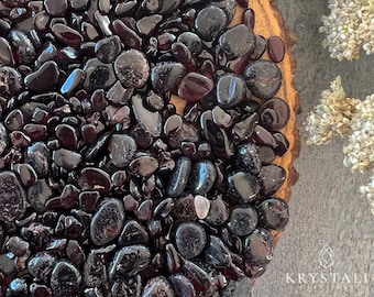 Natural Gemstone Chips Garnet | 5-9 mm Chips | Bulk Mini Gemstones | Gemstone for Motivation | Premium Grade Chips