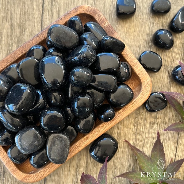 Tumble Stone Black Obsidian | Bulk Gemstone | Gemstone for Protection | Premium Grade Tumbled Stone