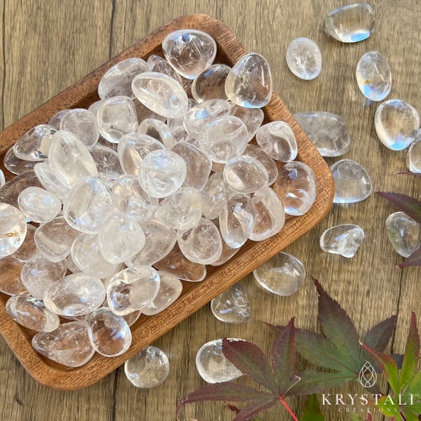 Tumble Stone Clear Quartz | Bulk Gemstone | Gemstone for Amplification | Premium Grade Tumbled Stone