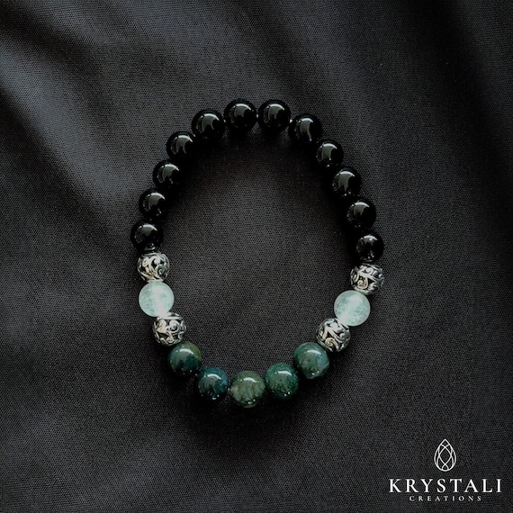 STONE BEAD BRACELET 8 MM WHITE JADE STONE BEAD BRACELET 8 MM WHITE JADE