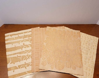 Kaffee gefärbtes Papier mit kaffee gefärbtem Musterpapier für Junk Journals und Papierhandwerk
