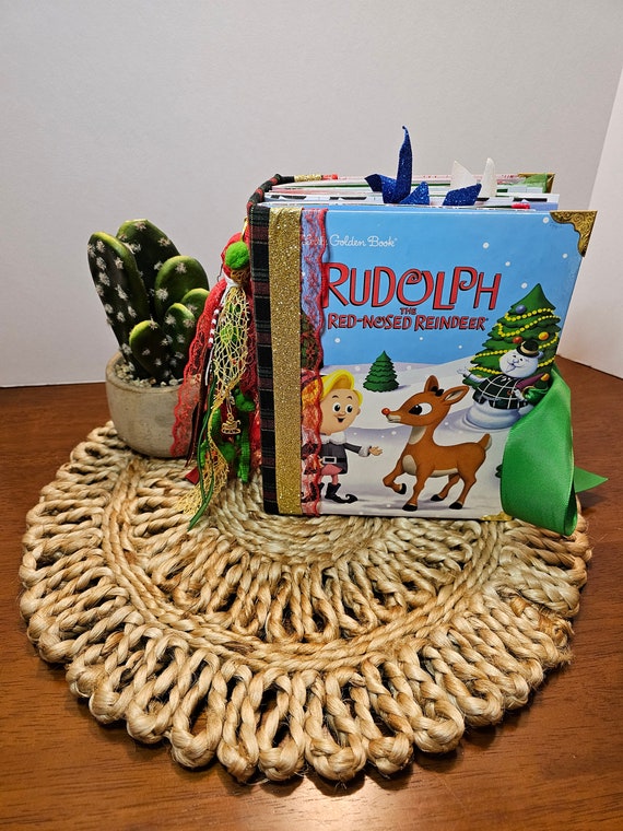 Rudolph the Red Nose Reindeer Little Golden Book Junk Journal