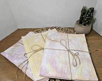 Bubble Dyed Mixed Paper Bundle, dyed papers with all natural dyes made with Beats, Coffee, Carrot and Tea with a special bubble technique.