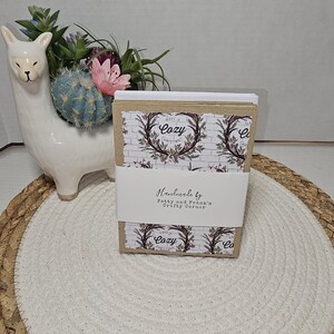 Set van 12 rustieke kerstkaarten en enveloppen (leeg van binnen)