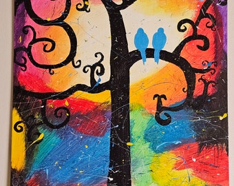 Love birds Acrylic painting