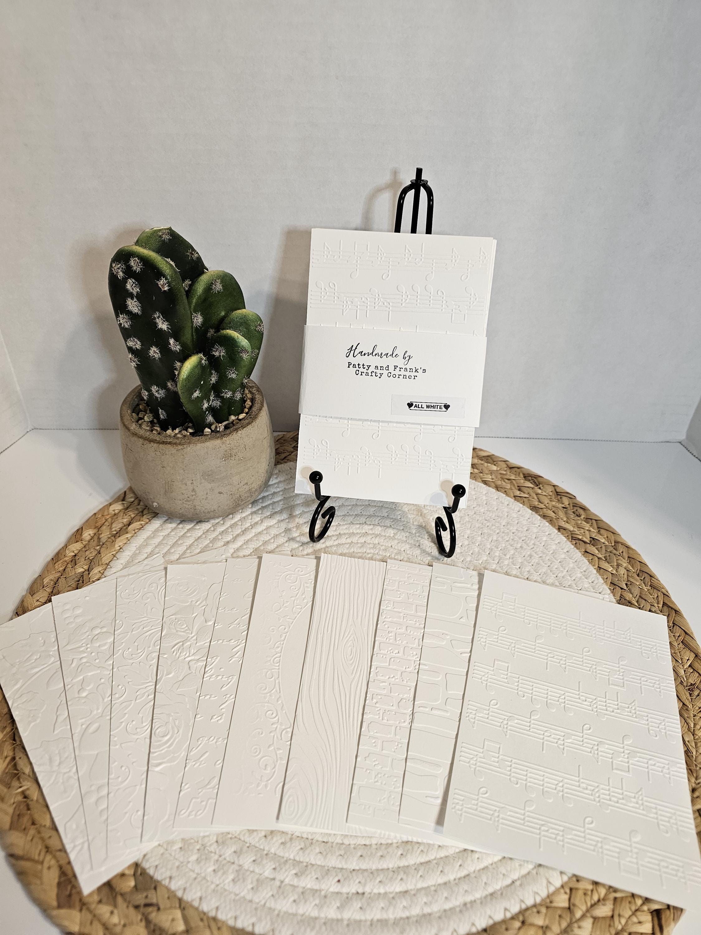 Embosseed Paper All Whites Embossed Papers for Paper Crafting, Card Making, Junk ...