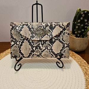 Bolsa de piel sintética de serpiente