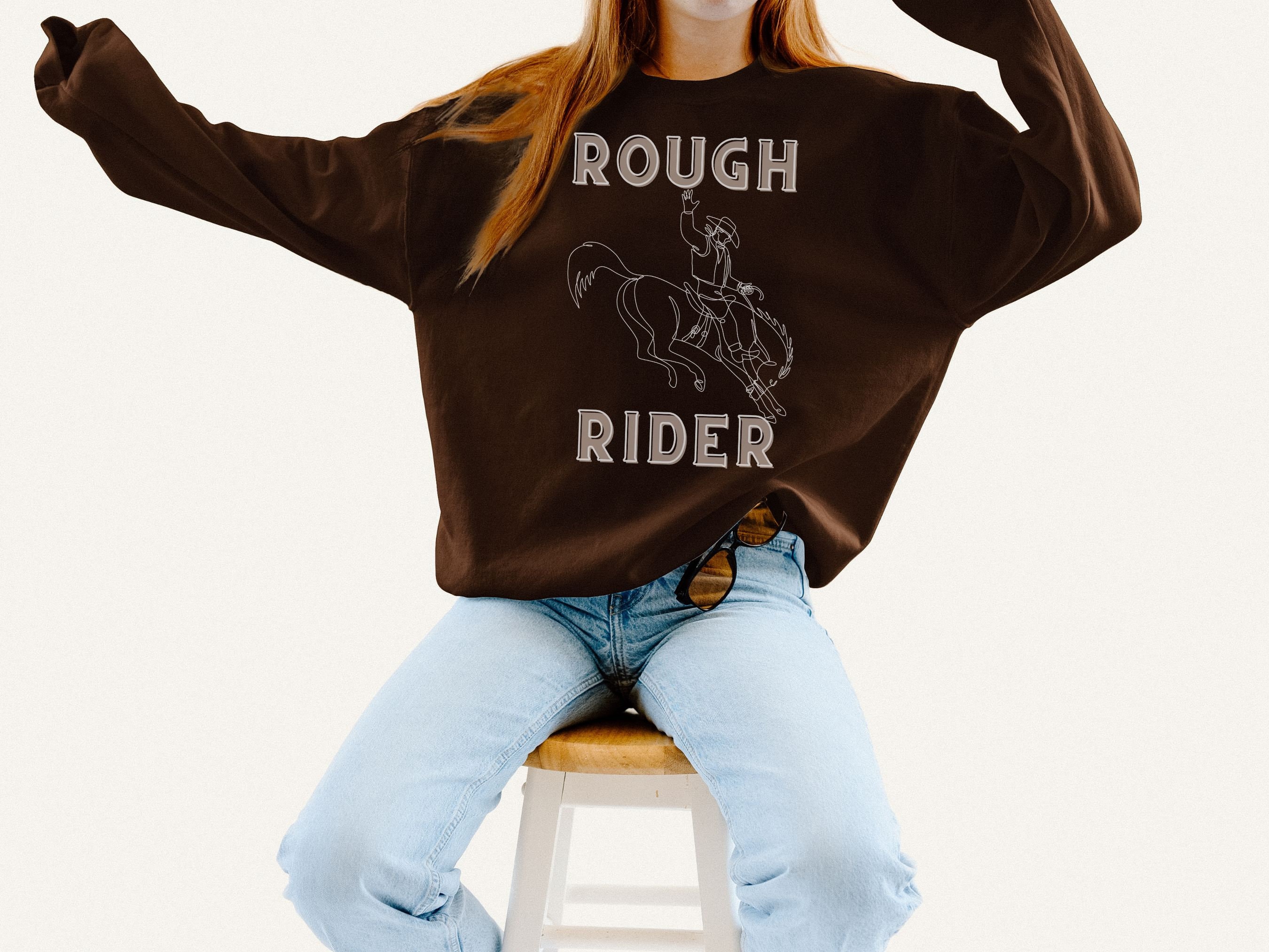Vsco Rider Rough Rider Tumblr Sweatshirt- Aesthetic Clothes, Trendy, Y2K ...