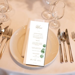 Instant Download | Wedding Menu Card | Greenery Wedding Menu | Olive Wedding Menu | Olive Grove | Dinner Menu Card | Printable Menu