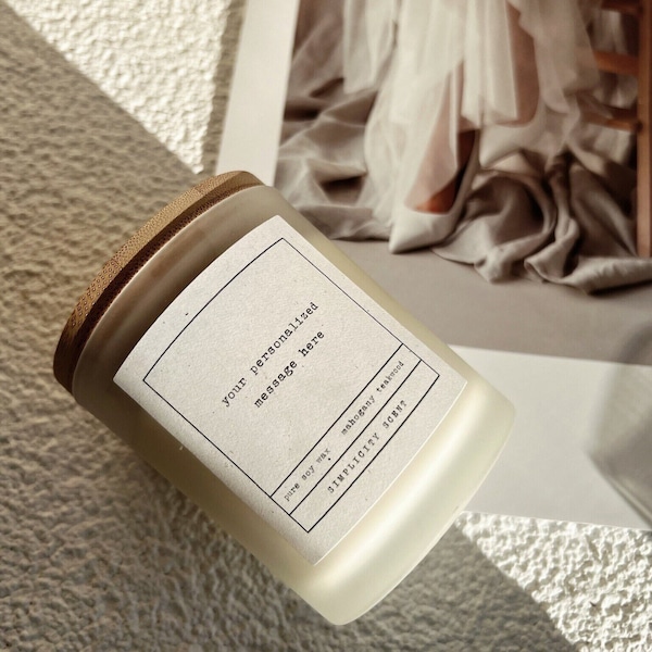 Personalized Message Candle-Custom Candle Gift-Unique Candle Gift-10oz soy candle-simplicity scent