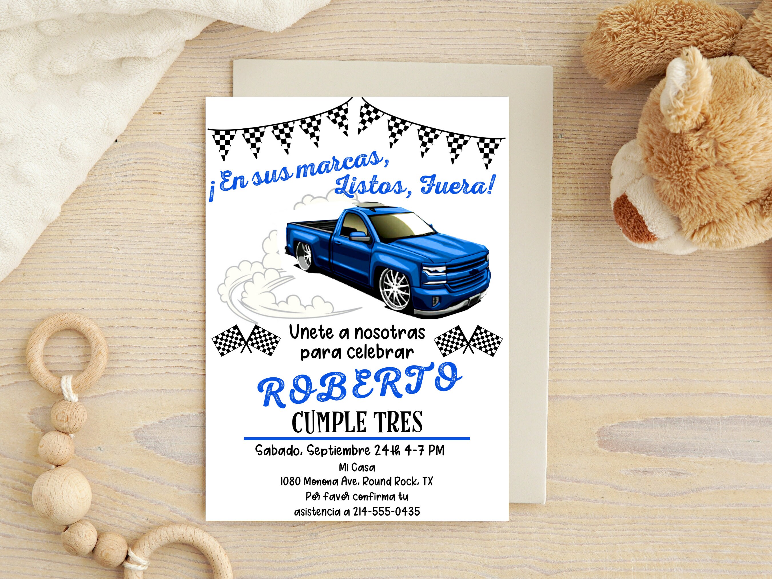 Birthday Invitation Spanish Boy Birthday Invitation in Spanish Etsy