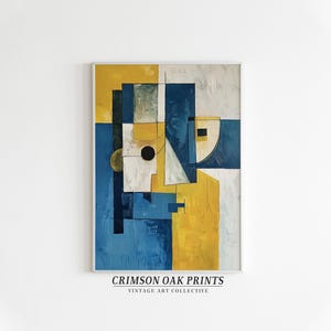 Original Cubism Painting | Cubism Wall Art | Vintage Style Abstract Wall Decor | Printable Art | Downloadable Print DIGITAL DOWNLOAD #223
