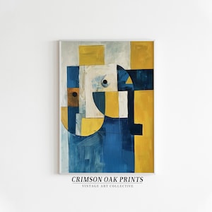 Cubist Painting , Vintage Artwork Abstract Wall Decor Modern Art Print Cubism Art Contemporary Painting Abstract Art DIGITAL DOWNLOAD #221