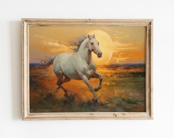 Horse Oil Painting | Vintage Painting Wall Art Print | Vintage Wall Decor | Printable Art | Downloadable Print DIGITAL DOWNLOAD #135