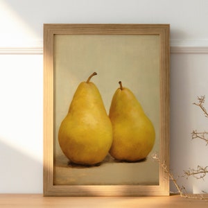 Vintage Still Life Painting, Impressionist Art, Pear Fruit, Home Decor, Wall Art, Still Life with Pears, Home Decor, DIGITAL DOWNLOAD 184 image 2