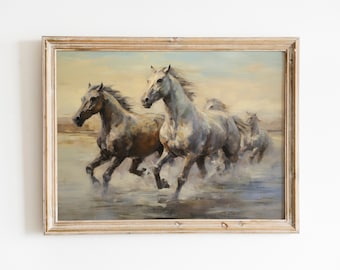 Horse Oil Painting | Vintage Painting Wall Art Print | Vintage Wall Decor | Printable Art | Downloadable Print DIGITAL DOWNLOAD #135