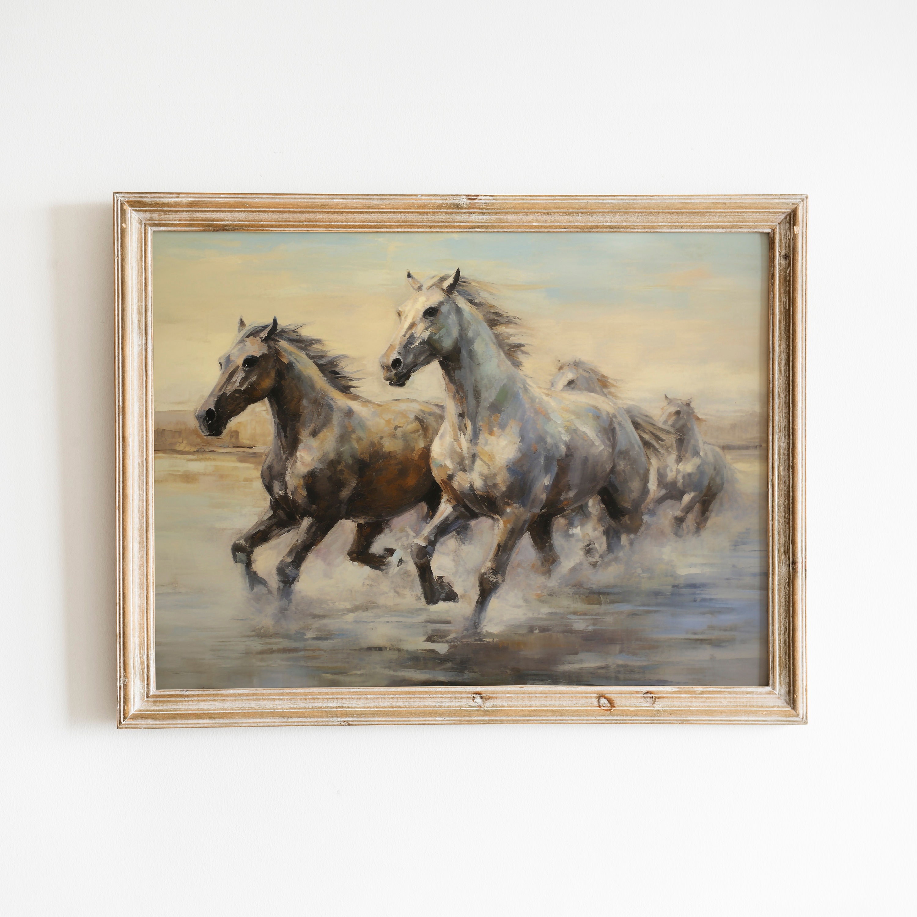 Horse Oil Painting | Vintage Painting Wall Art Print | Vintage Wall ...
