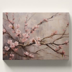 Cherry Blossom Vintage Wall Art Painting Floral Decor Original Artwork Impasto Painting Cherry Blossom Painting DIGITAL DOWNLOAD 158 image 6