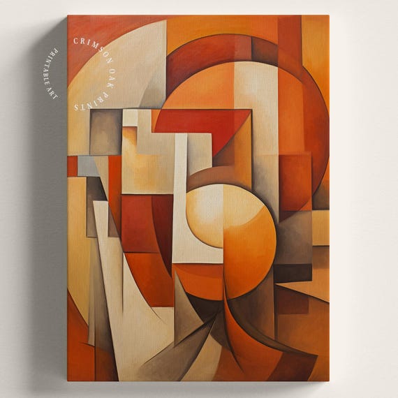 Original Cubism Painting | Cubism Art | Vintage Style Abstract