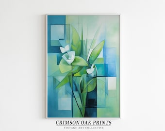 Cubist Painting , Vintage Artwork Abstract Wall Decor Modern Art Print Cubism Art Contemporary Painting Abstract Art DIGITAL DOWNLOAD #224