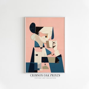 Original Cubism Painting | Cubism Wall Art | Vintage Style Abstract Wall Decor | Printable Art | Downloadable Print DIGITAL DOWNLOAD #219