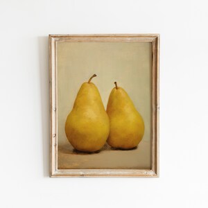 Vintage Still Life Painting, Impressionist Art, Pear Fruit, Home Decor, Wall Art, Still Life with Pears, Home Decor, DIGITAL DOWNLOAD 184 image 1