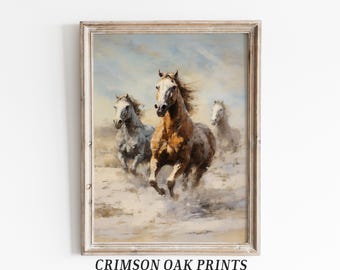Horse Art | Horse Painting | Vintage Painting Wall Art Print | Vintage Wall Decor | Printable Art | Downloadable Print DIGITAL DOWNLOAD #557