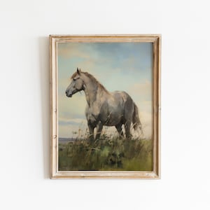 Vintage Horse Painting | Oil Vintage Painting Wall Art Print | Vintage Wall Decor | Printable Art | Downloadable Print DIGITAL DOWNLOAD #134
